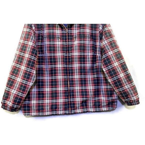 Catalina Windbreaker Jacket Women's Extra Large Red Plaid Lined - Picture 5 of 9